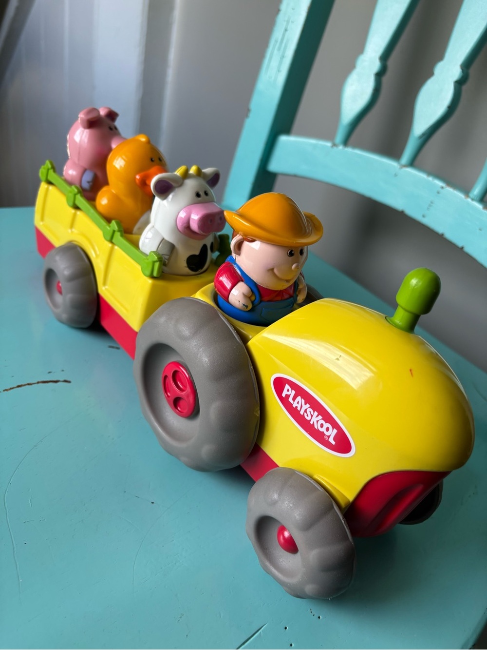 Vintage Playskool Little People Farm Tractor set